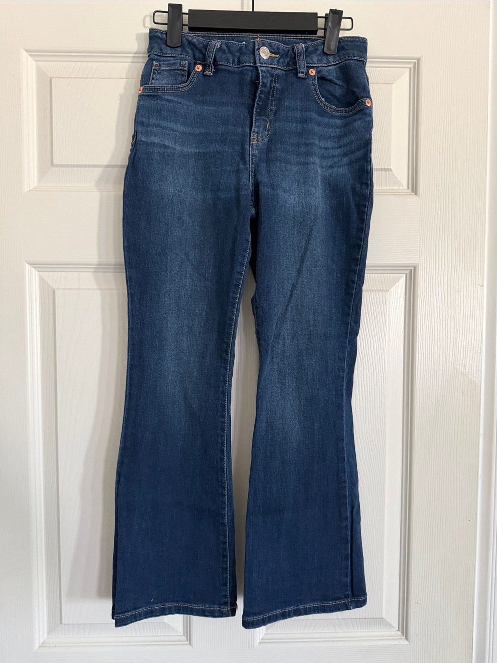 Cat & Jack Girls Mid/Dark Blue Flared Jeans